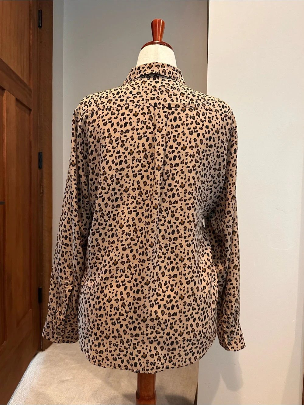 J. Crew Leopard Print Silk Blouse